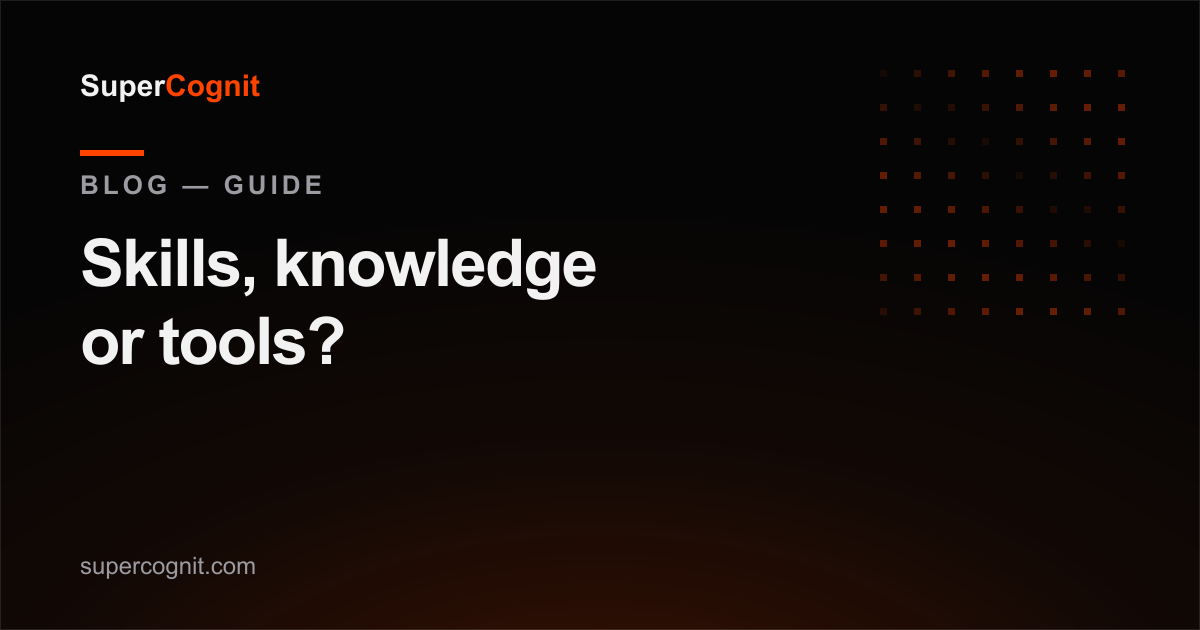 Skills, knowledge or tools: where each part of your agent belongs