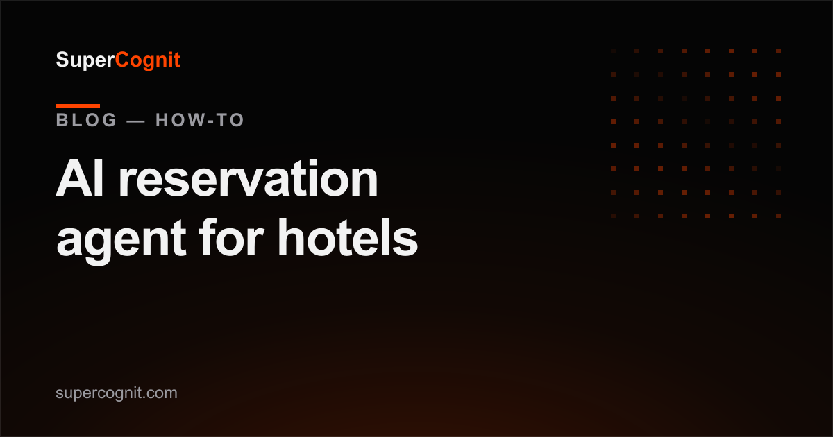 Agente de reservas con IA para hoteles: cómo comprueba disponibilidad, cotiza y reserva