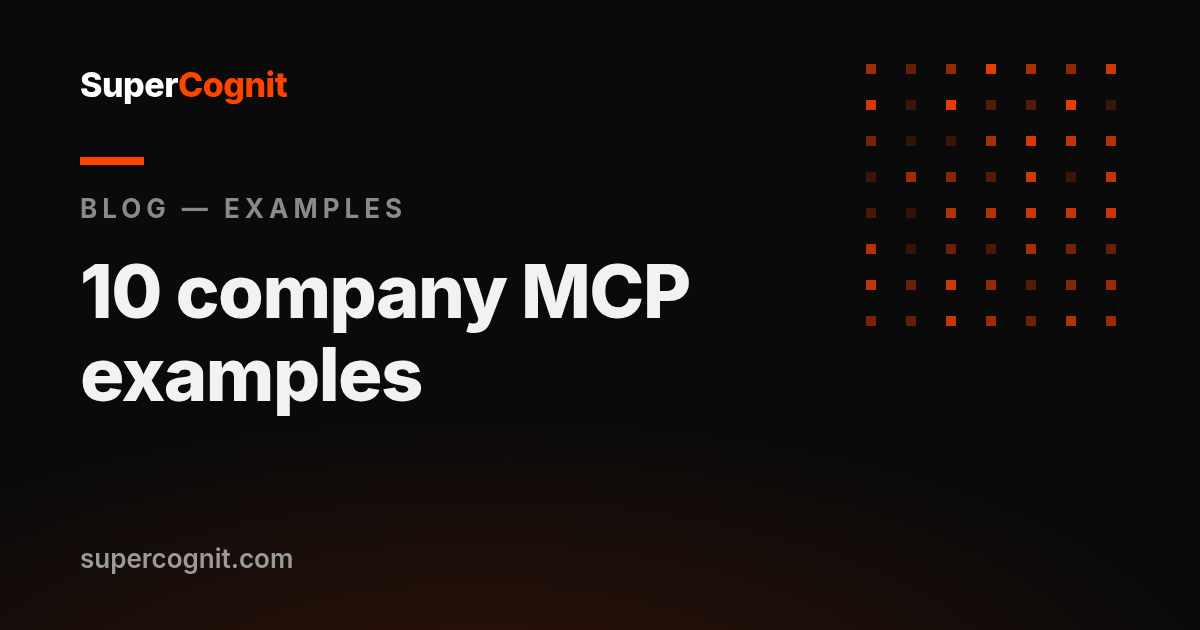 10 ejemplos de servidores MCP de empresa (y qué responde cada uno)