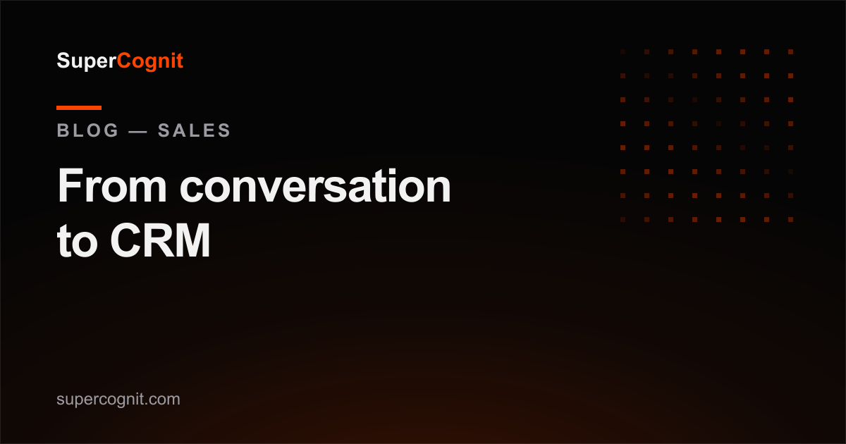 From conversation to CRM: AI lead qualification that writes into HubSpot and Pipedrive