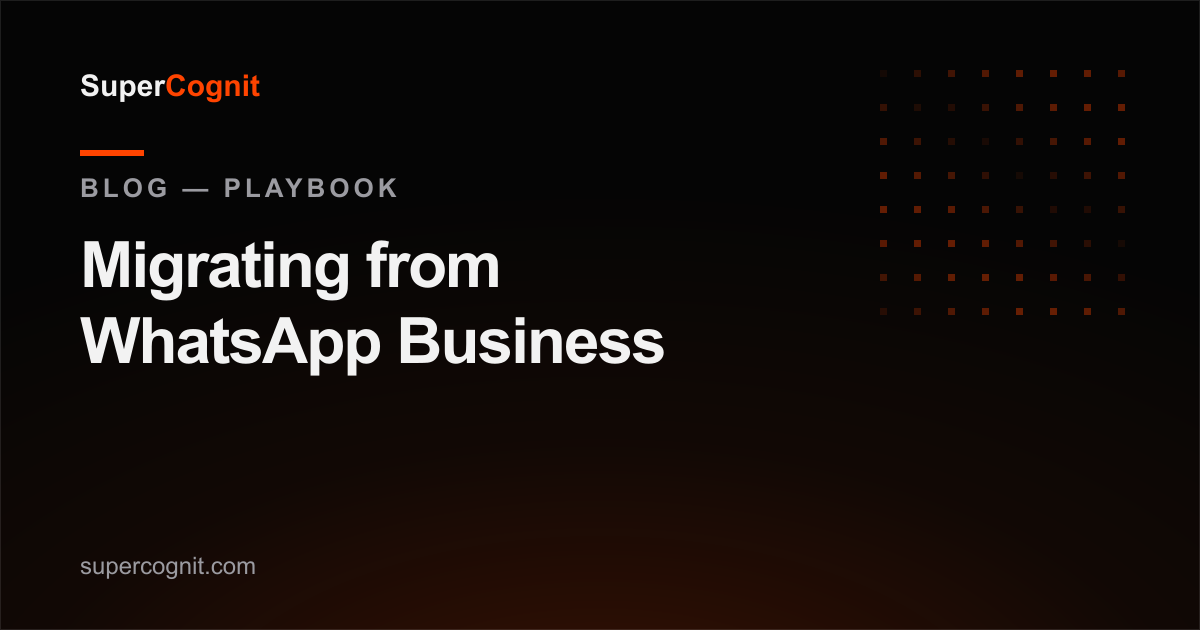 Migrating from WhatsApp Business: what to do before the October 1 pricing change