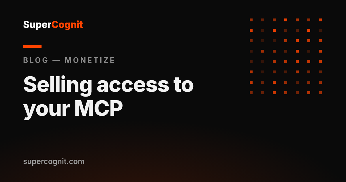 Cómo vender acceso a tu servidor MCP: precios, plazas y pagos con Stripe
