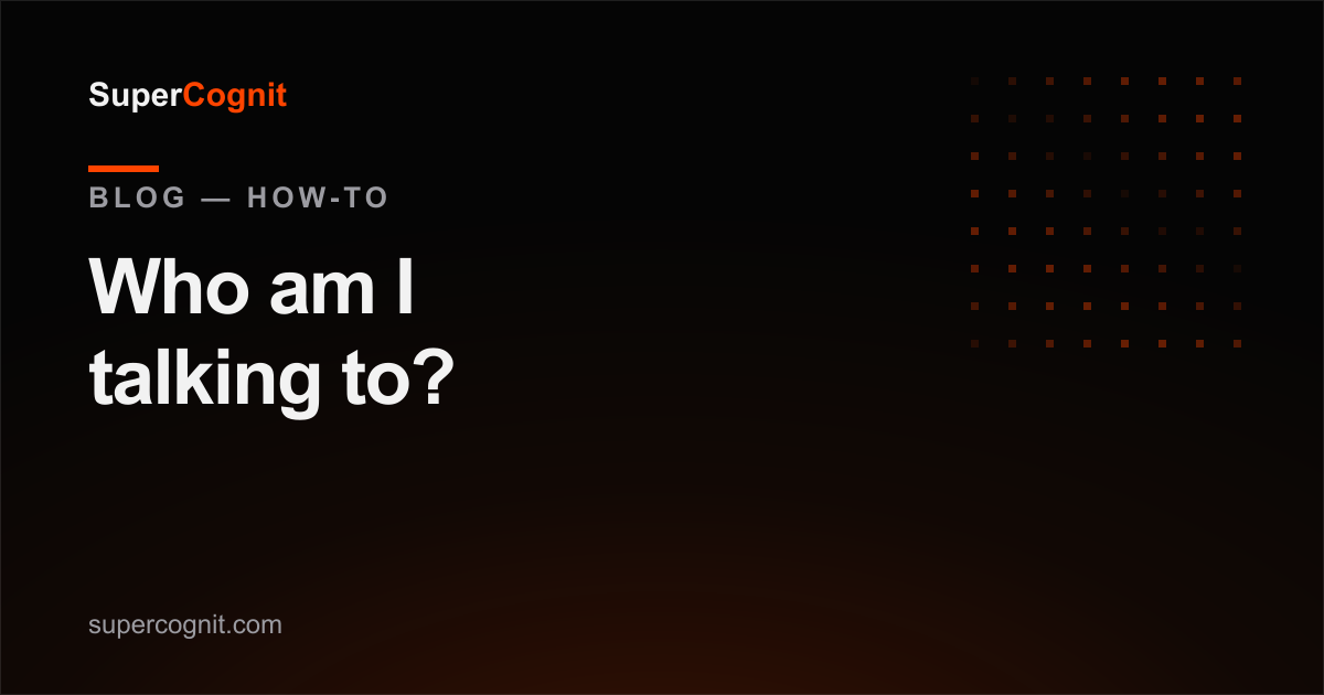 How to verify who you are talking to in chat