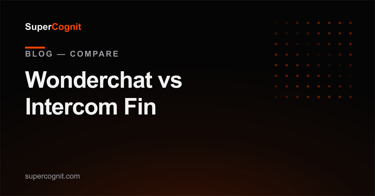 Wonderchat vs Intercom Fin para cualificación de leads: ¿cuál cualifica de verdad?